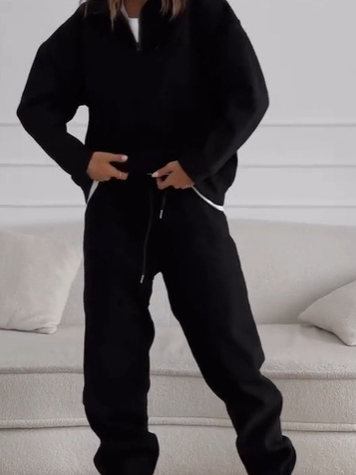 Damen nan lässige Sweatpants mit hohem Komfortbund, innen angerautem Fleece, Kordelzug und tiefen Seitentaschen Echo Archiv
