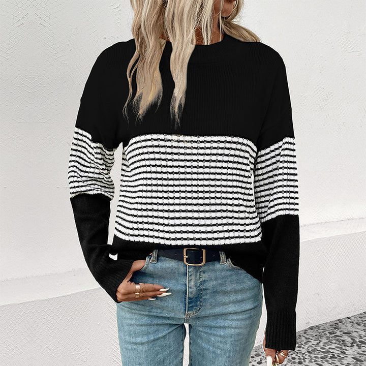 Damen Modischer Strickpullover mit Blockstreifen Echo Archiv
