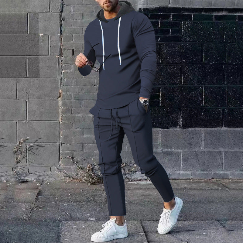 Herren sportliches Hoodie- und Jogginghose-Set mit modernem Design Echoarchiv