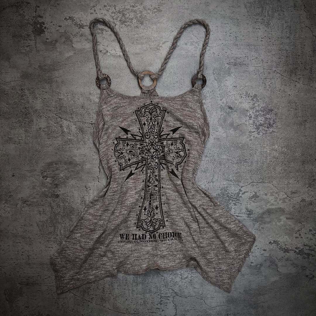 Damen Tanktop mit kreativem Kreuzdesign Echo Archiv