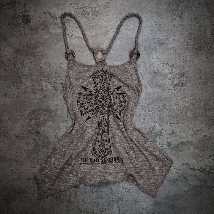 Damen Tanktop mit kreativem Kreuzdesign Echo Archiv