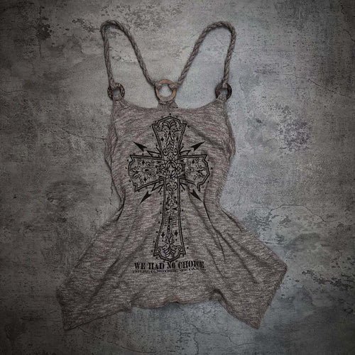 Damen Tanktop mit kreativem Kreuzdesign Echo Archiv