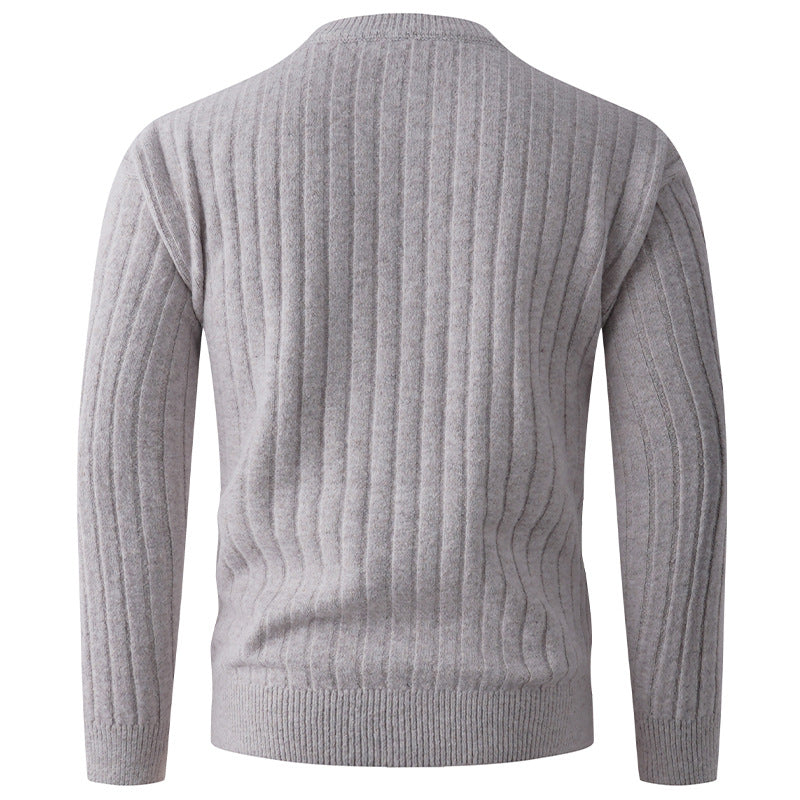 Herren Strickpullover mit hohem Kragen und modernem Reißverschluss Echoarchiv