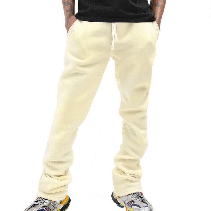 Herren Locker geschnittene Fleece-Jogginghose mit Tunnelzug, Seitentaschen & geradem Bein – Tavélo