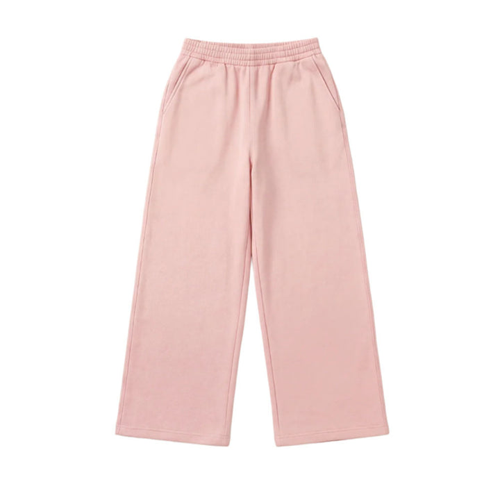 Damen Wide‑Leg Relaxhose mit hohem Komfortbund, seitlichen Eingrifftaschen und weichem Fleece-Innenfutter – Avélisse