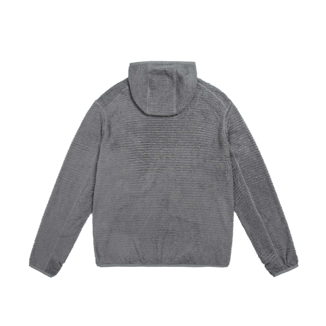Unisex kuscheliger Kapuzen-Fleecepullover mit Brust-Reißverschlusstasche und elastischem Saum Echoarchiv
