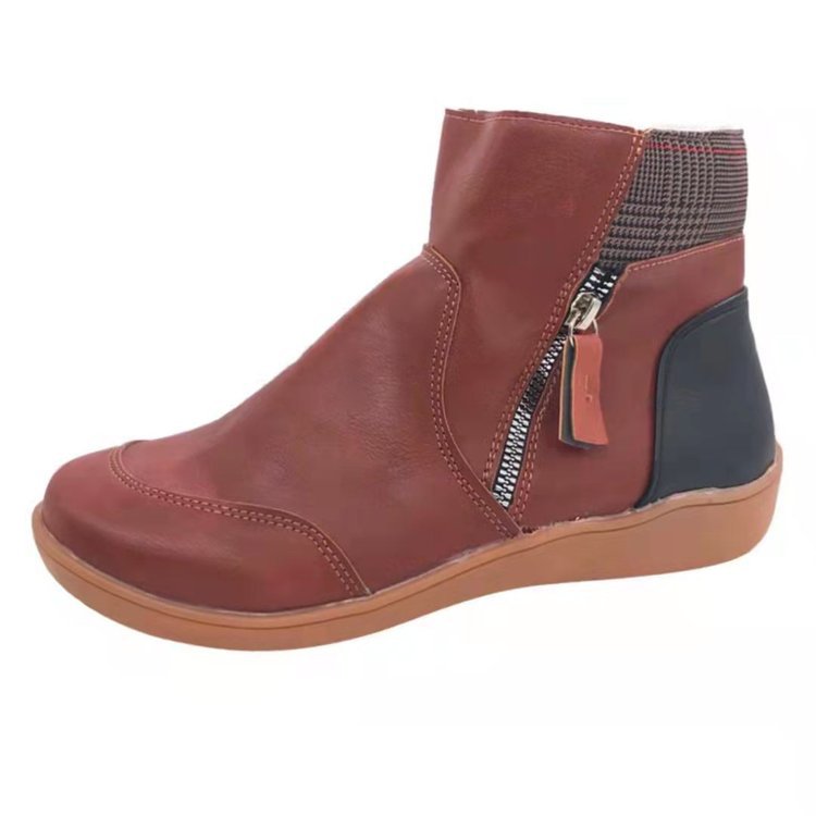 Damen  knöchelhohe Stiefelette mit seitlichem Reißverschluss, gepolstertem Komfortfußbett und flexibler Leichtsohle Echo Archiv