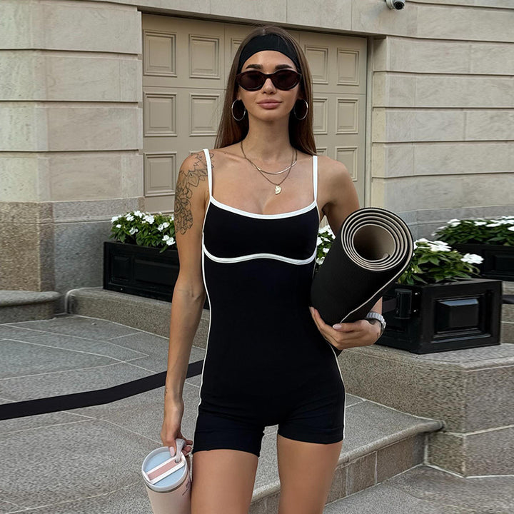 Damen Sportlicher Jumpsuit mit Racerback und komprimierenden Eigenschaften Echo Archiv