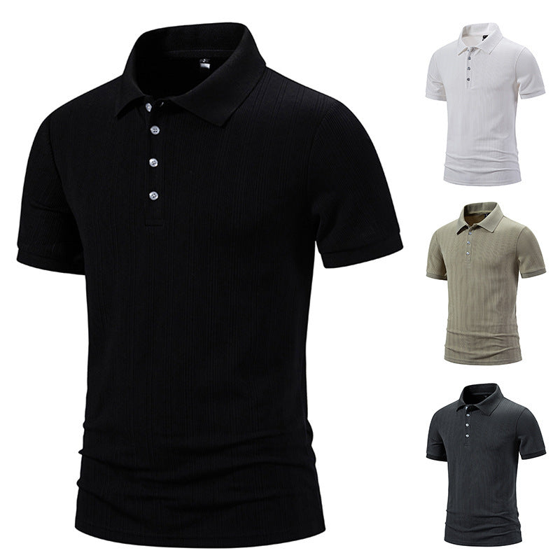Herren Poloshirt mit strukturiertem Design und hochwertiger Baumwollmischung Echoarchiv