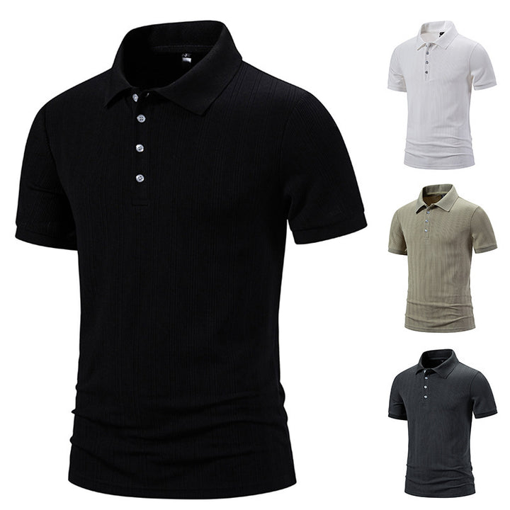 Herren Poloshirt mit strukturiertem Design und hochwertiger Baumwollmischung Echoarchiv