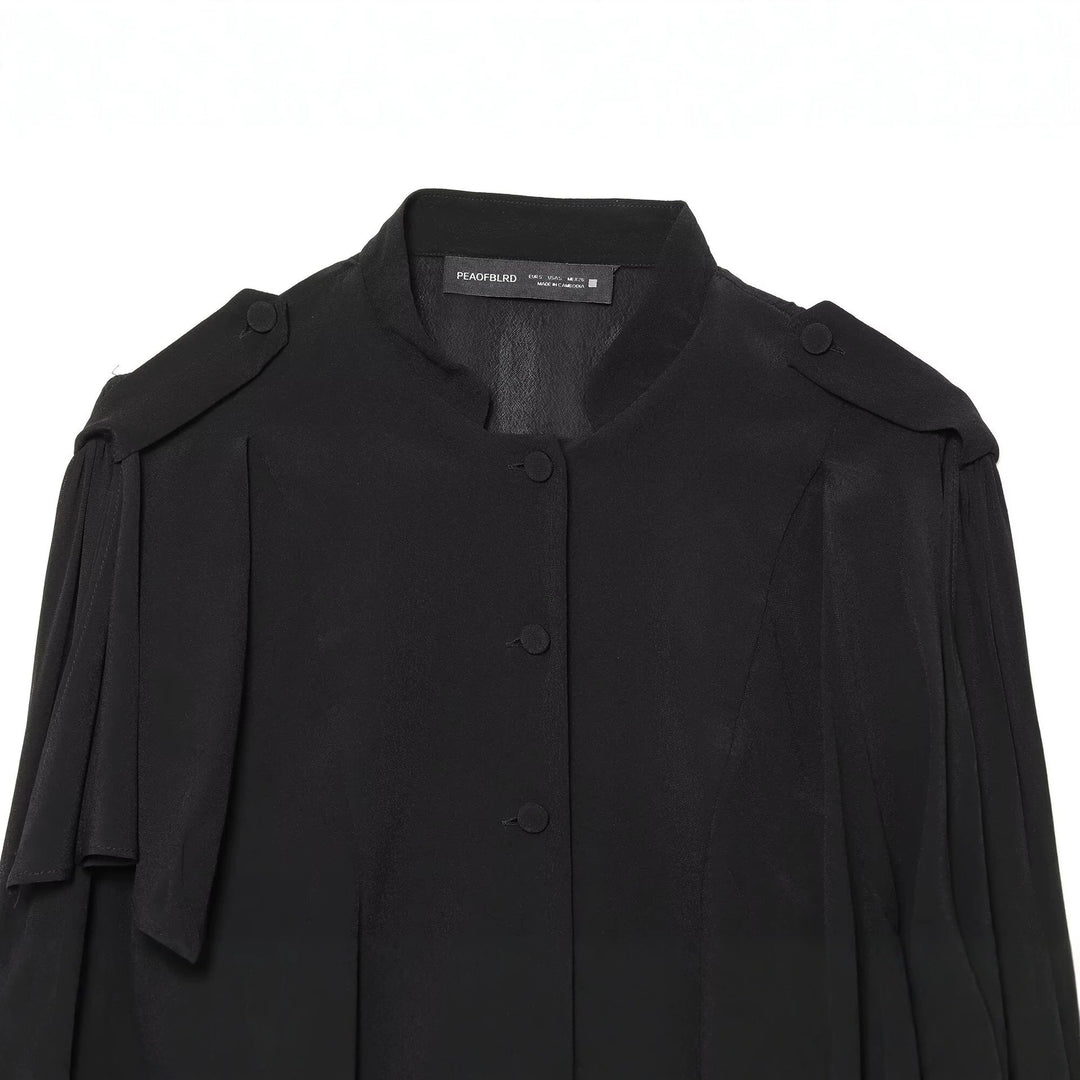 Damen Kurzjacke mit Lagenvolants, Stehkragen und verdeckter Knopfleiste Echo Archiv