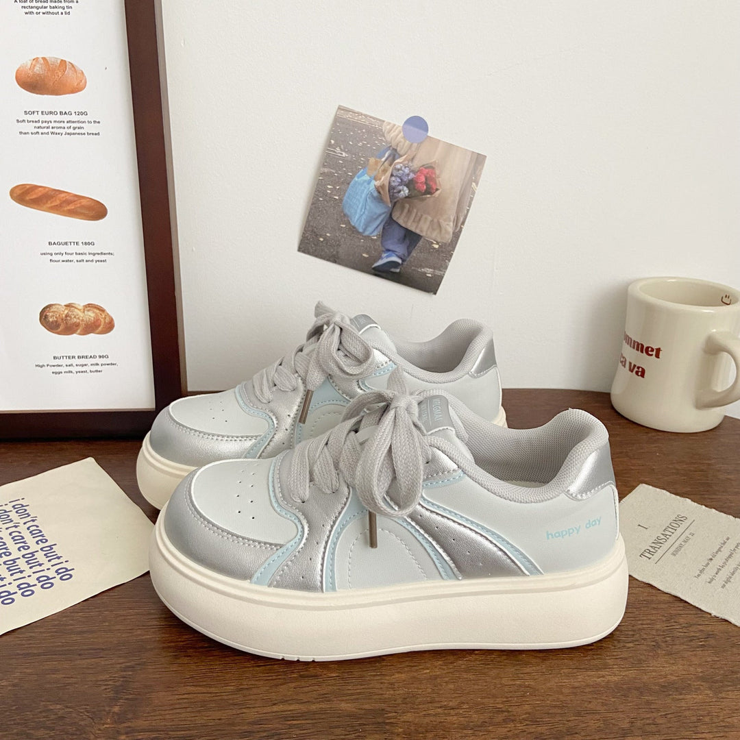 Damen Elegante Plateau-Sneaker mit strukturiertem Obermaterial Echo Archiv