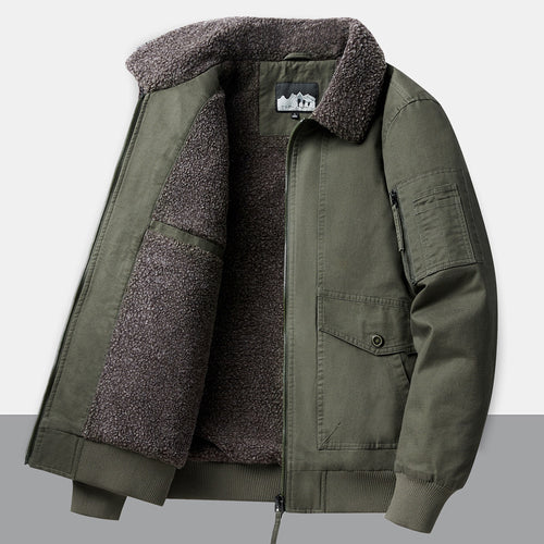 Herren Urbaner Utility-Jacke mit Teddyfellfutter Echo Archiv