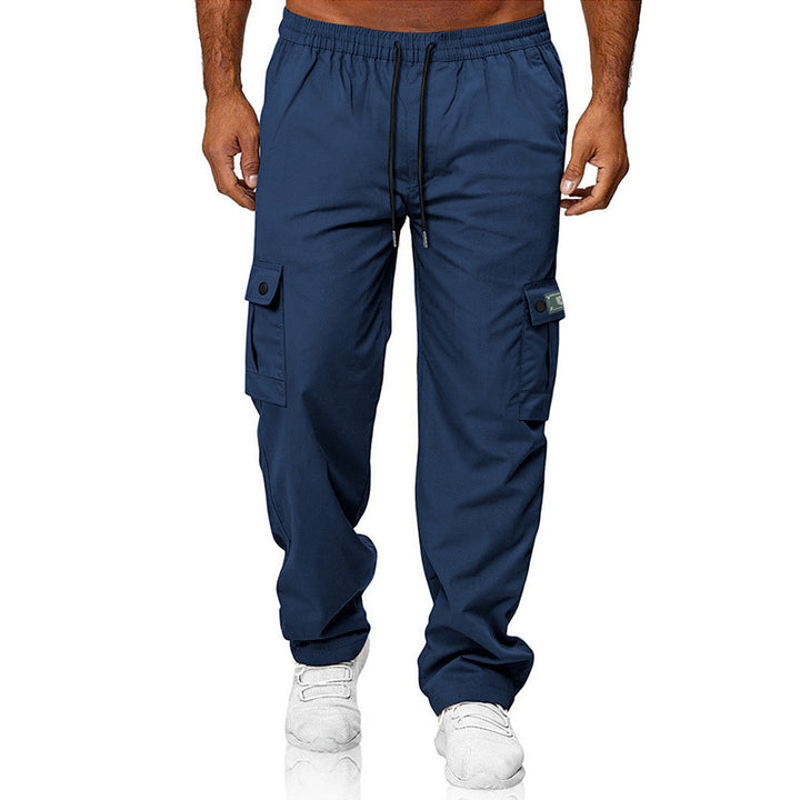 Herren Cargohose mit elastischem Bund, Kordelzug und Multifunktions-Taschen – Bravaro