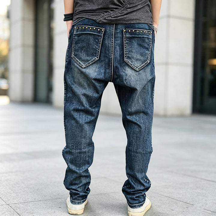 Herren Bequeme Cargo Jeans mit seitlichen Taschen Echoarchiv
