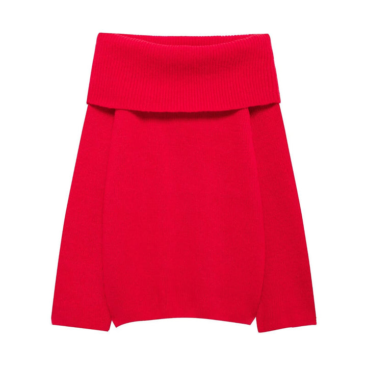 Damen Grobstrick-Oversize-Pullover mit weitem Umschlagkragen Echo Archiv