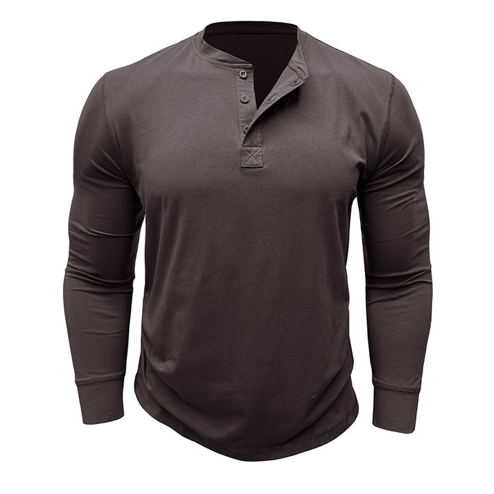 Herren Langarmshirt mit Knopfleiste Echoarchiv