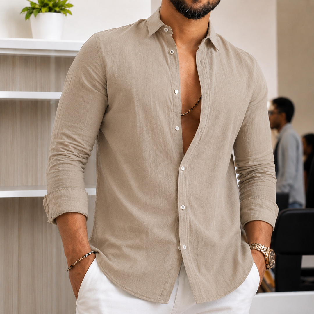 Herren Leichtes Leinenhemd – Arvello