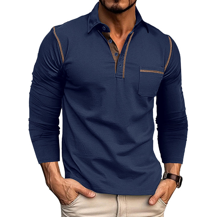 Herren Polohemd mit praktischer Brusttasche und sportlichem Design Echoarchiv