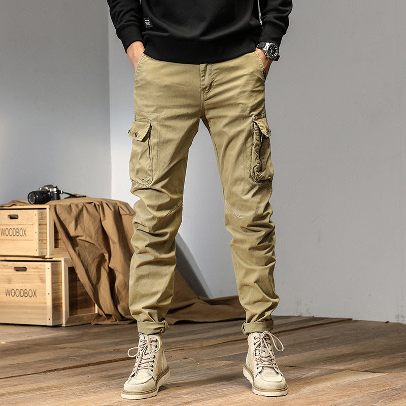 Herren Konisch zulaufende Cargohose mit Multifunktions‑Taschen und verstellbarem Saum Echoarchiv