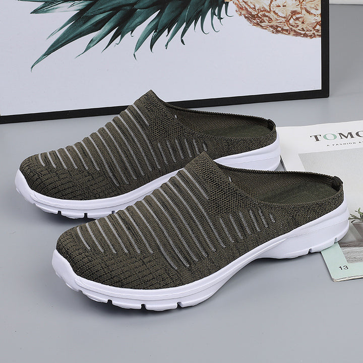 Damen nan gestrickter Schlupf-Clog mit stoßdämpfender EVA-Zwischensohle und ergonomischer Fersenstütze Echo Archiv
