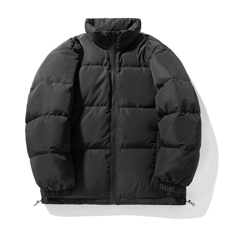 Unisex Oversize Wattierte Steppjacke mit hohem Stehkragen, Kordelzugsaum und durchgehendem Reißverschluss Echo Archiv