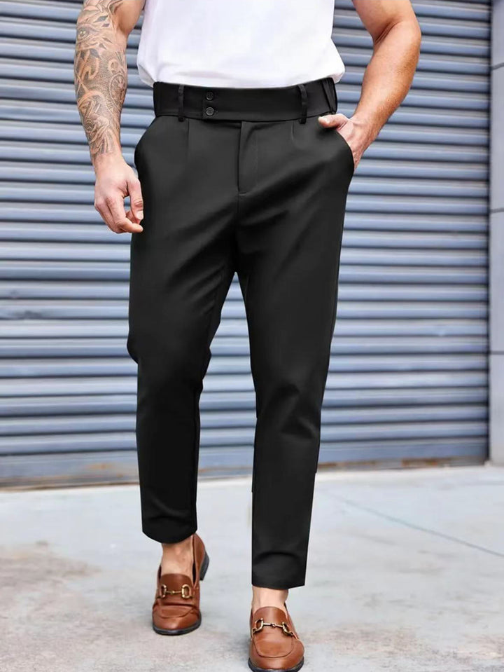 Herren Elegante Chinohose mit elastischem Bund und klassischem Schnitt Echoarchiv