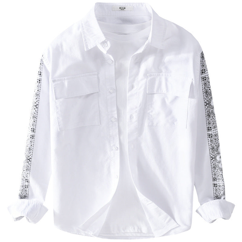 Herren Overshirt mit Bandana-Ärmeln, Brustklappen und relaxed Fit Echoarchiv