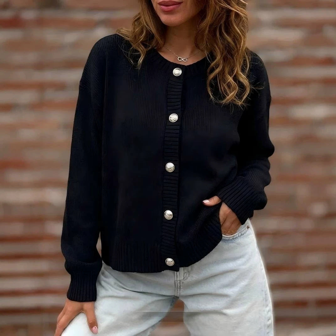 Damen Stylische Strickjacke mit Knopfverschluss Echo Archiv