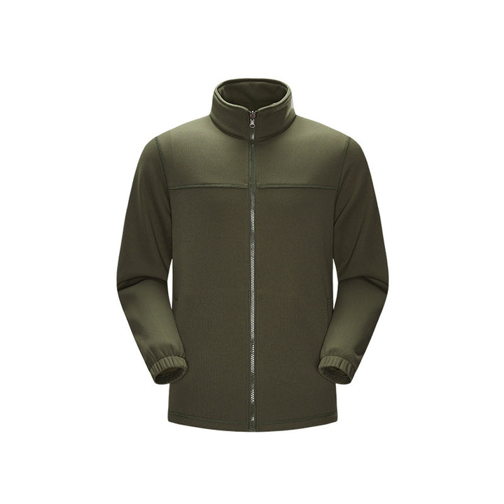 Herren Technische Fleecejacke mit hohem Stehkragen, durchgehendem Reißverschluss und elastischen Bündchen Echo Archiv