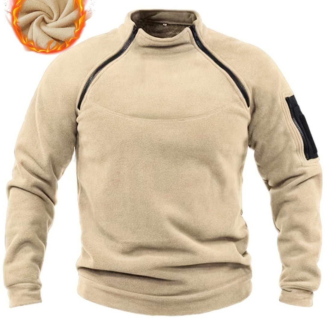 Herren Thermo-Fleecepullover mit Schulter-Reißverschlüssen & Ärmeltasche Echo Archiv
