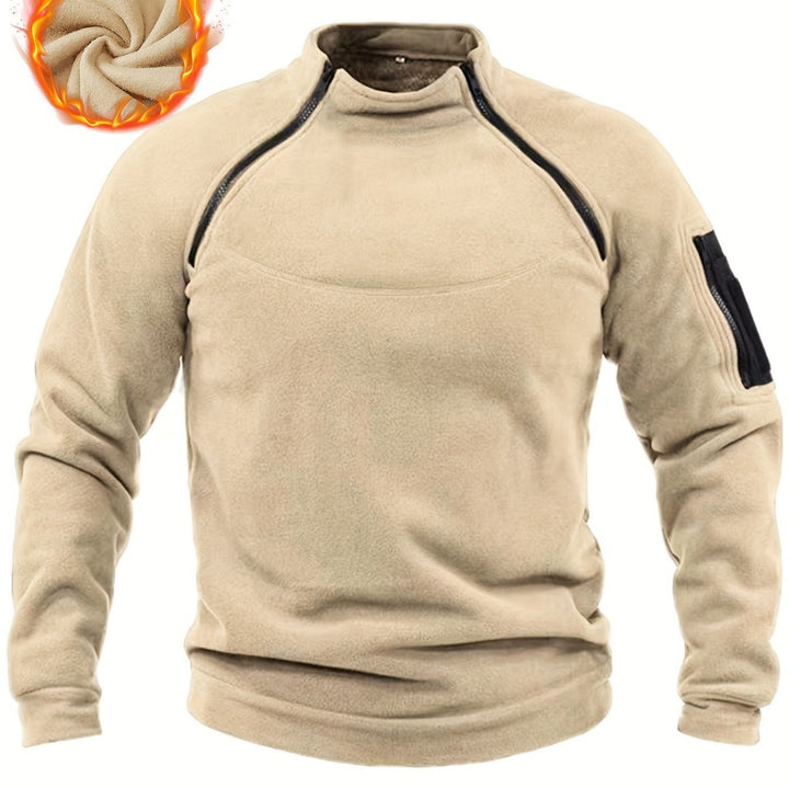 Herren Thermo-Fleecepullover mit Schulter-Reißverschlüssen & Ärmeltasche Echo Archiv