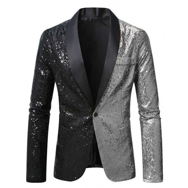 Herren Glamouröser Pailletten-Blazer Echoarchiv 1761379511