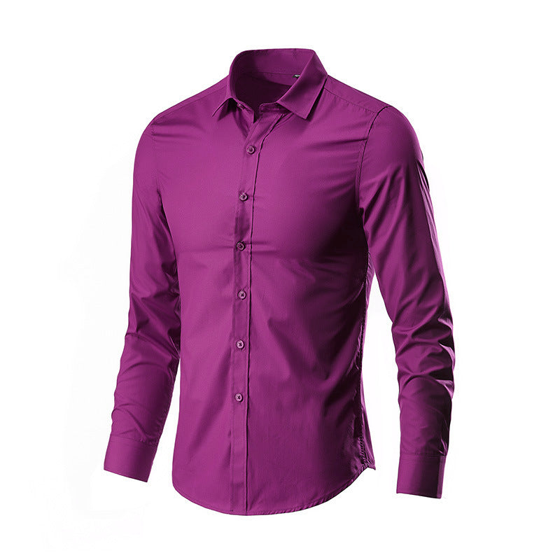 Herren nan Slim-Fit Businesshemd aus Stretch-Baumwollmix mit Kentkragen Echo Archiv