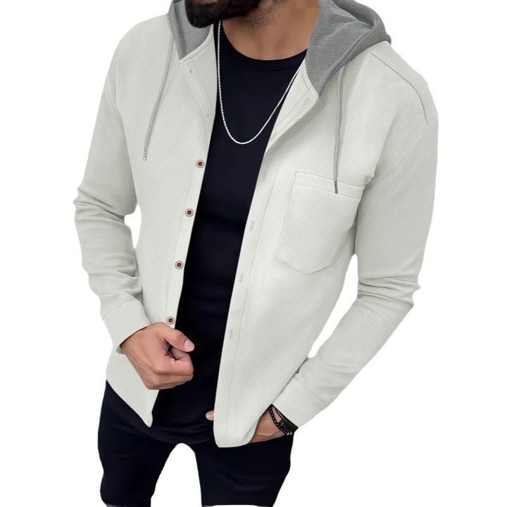 Herren Freizeitjacke mit integriertem Kapuzen-Design und modischem Schnitt Echoarchiv