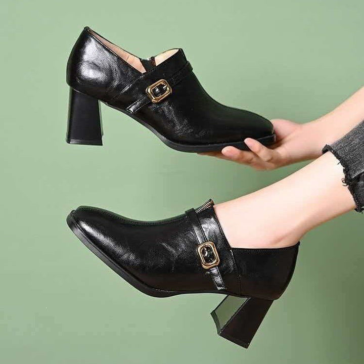 Damen Elegante spitze Stiefeletten mit Blockabsatz Echo Archiv