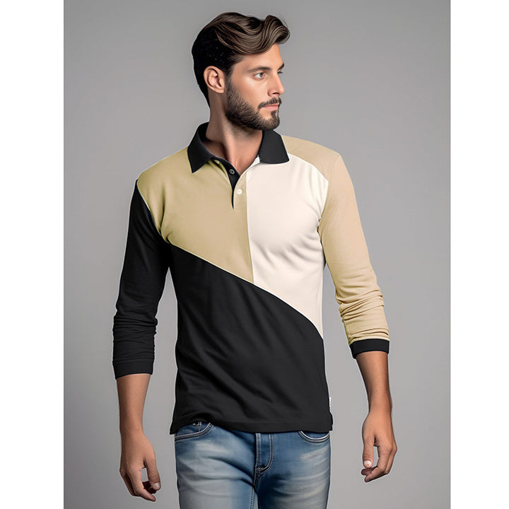 Herren Poloshirt mit modernem Farbblockdesign und komfortablem Schnitt Echoarchiv