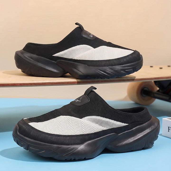 Unisex Slip-On Clog-Sneaker mit dicker Profilsohle und atmungsaktivem Mesh-Oberschuh Echoarchiv
