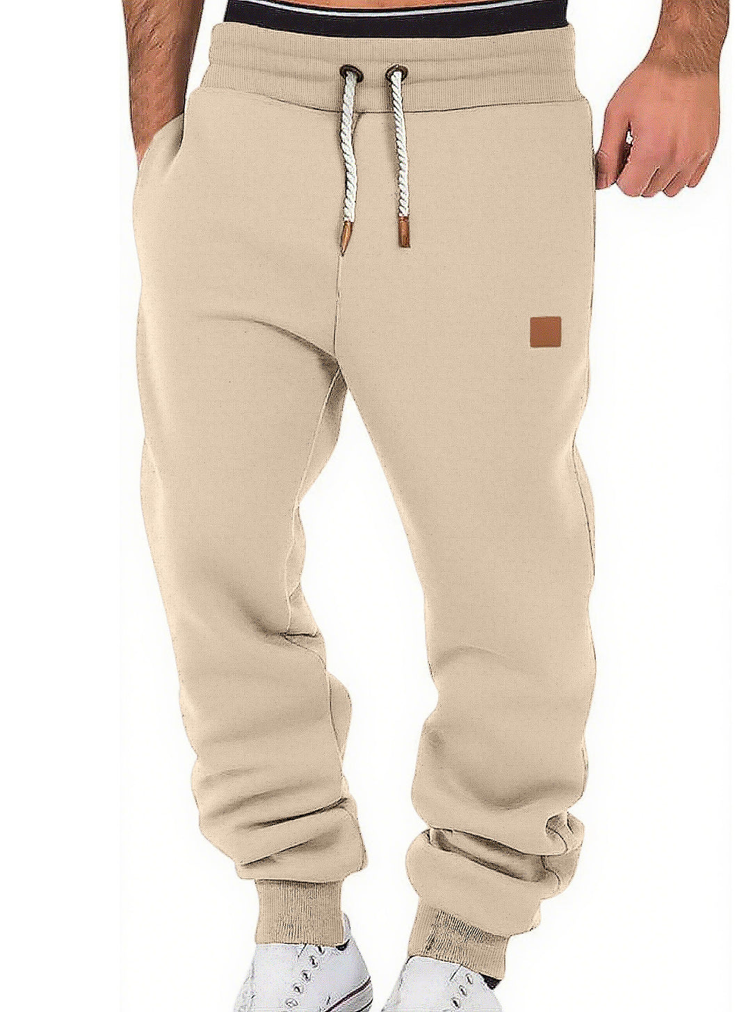 Herren Relax-Fit Fleece-Jogginghose mit Bündchen und Kordelzug Echoarchiv