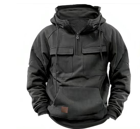 Herren Kapuzenpullover mit praktischen Taschen und durchgehendem Reißverschluss Echoarchiv