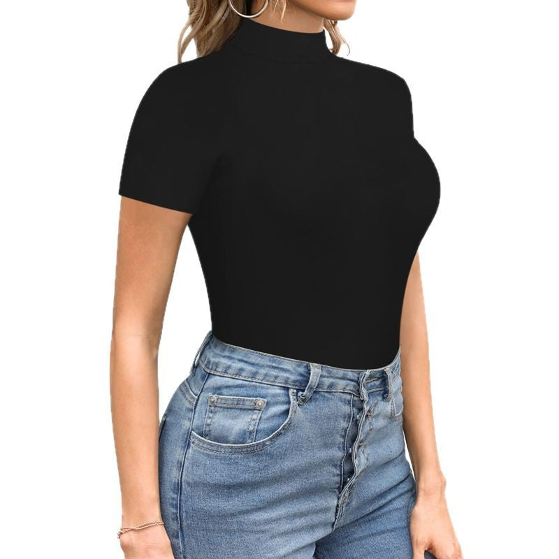 Damen Body mit kurzem Ärmel und hohem Kragen Echo Archiv