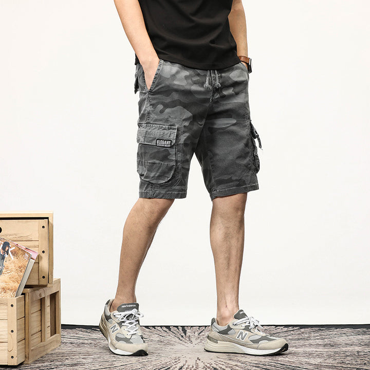 Herren Cargoshorts im lässigen Camouflage-Stil mit verschiedenen Taschen und verstellbarem Bund Echoarchiv