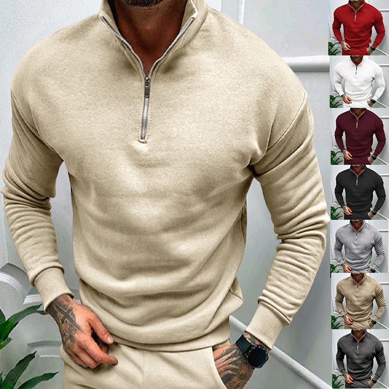 Herren Sweatshirt mit Stehkragen und Reißverschluss Echoarchiv
