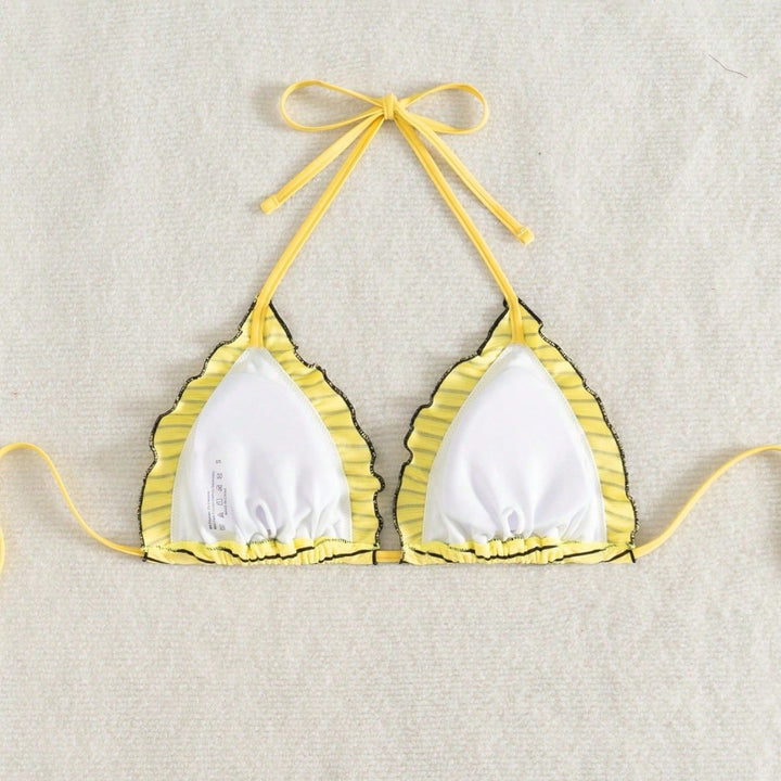 Damen Triangel-Bikini mit verspieltem Streifenmuster Echo Archiv