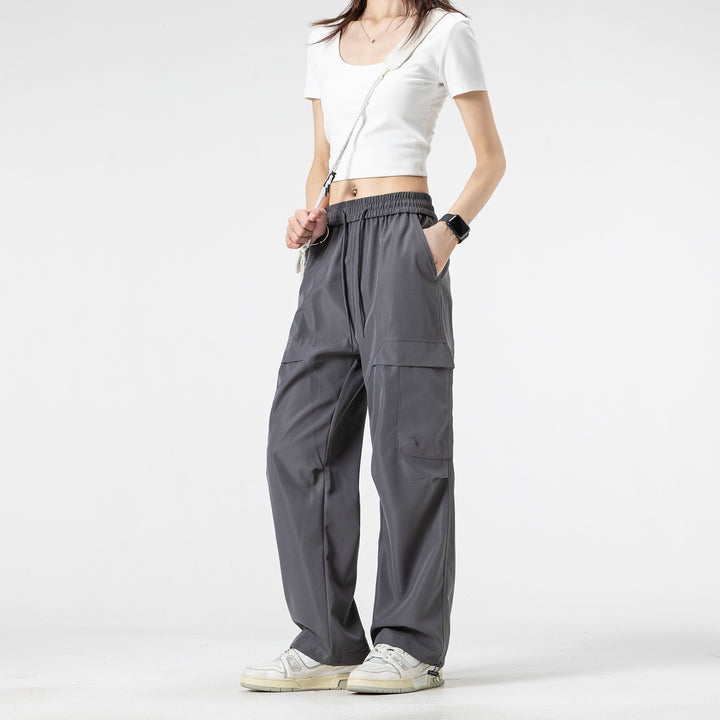 Unisex Weite Cargo-Hose im Utility-Baggy-Stil mit Elastikbund und verstellbaren Beinabschlüssen Echo Archiv