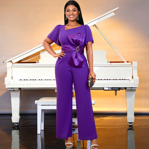 Damen eleganter Jumpsuit mit dekorativer Schleifenapplikation Echo Archiv