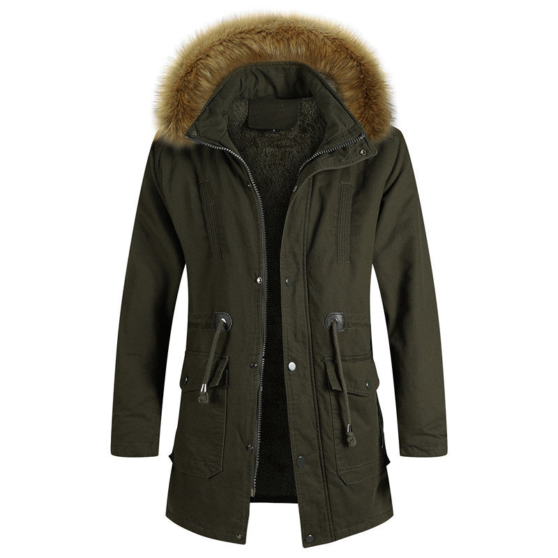 Herren warme Winterjacke mit abnehmbarer Kapuze und Fleecefutter Echoarchiv