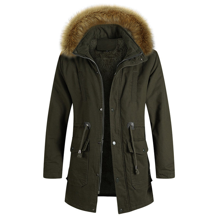 Herren warme Winterjacke mit abnehmbarer Kapuze und Fleecefutter Echoarchiv