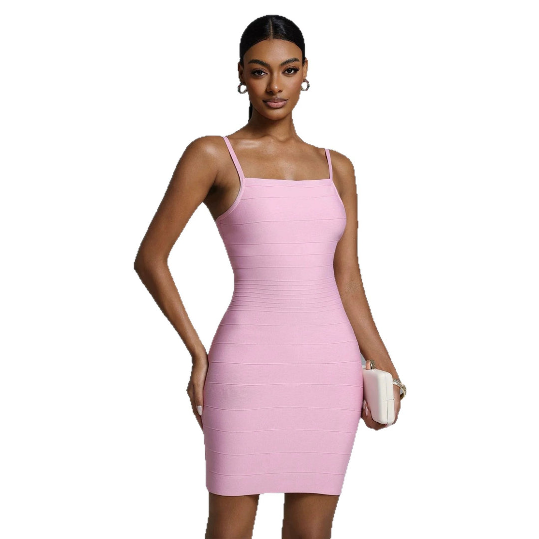 Damen Figurbetontes Minikleid mit feinen Trägern Echo Archiv