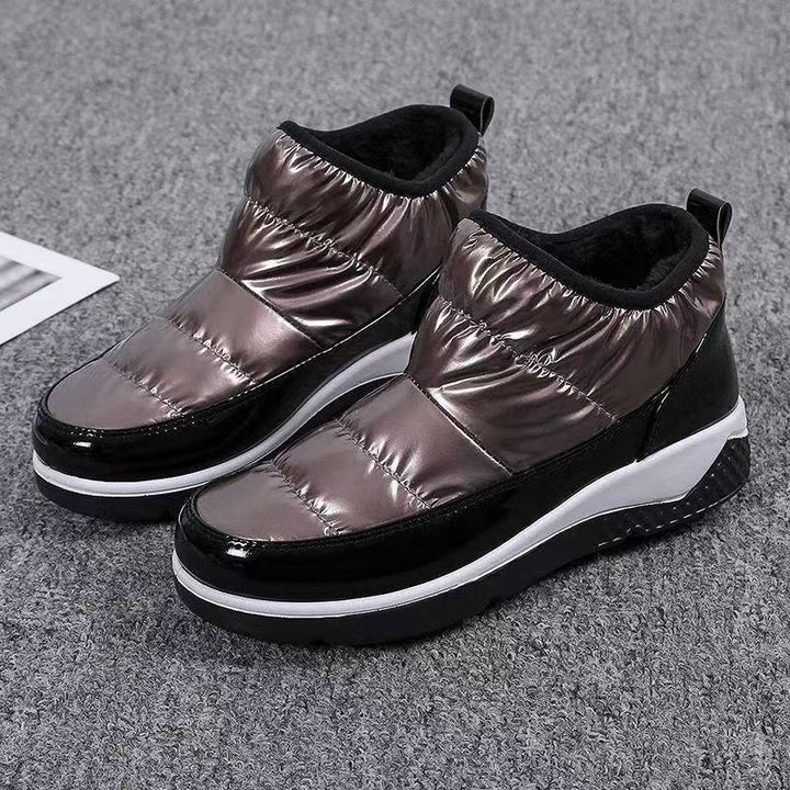 Damen nan gesteppte Winter-Sneaker-Boots mit Thermofutter, elastischem Schaft und rutschfester Profilsohle Echo Archiv